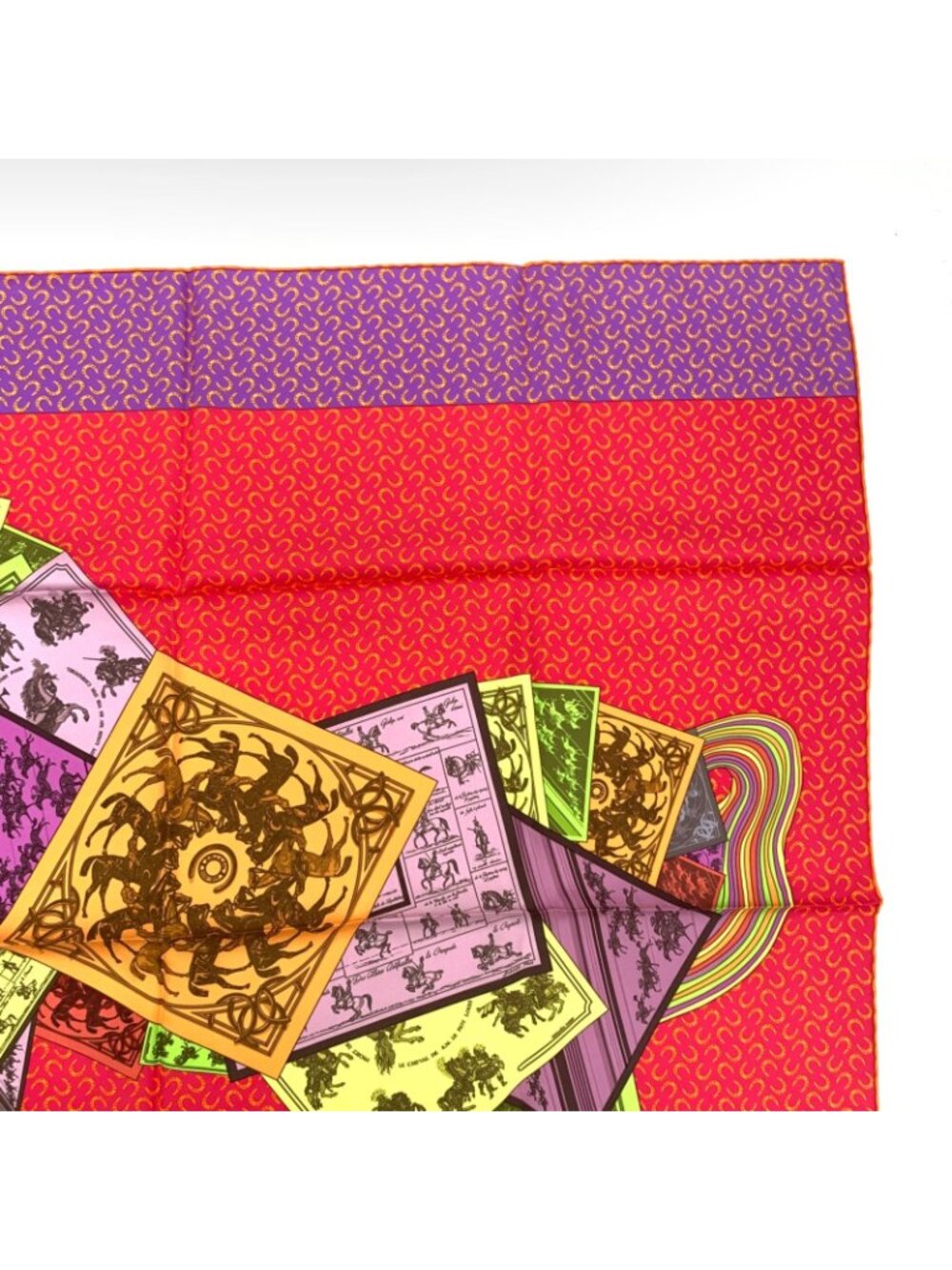 Hermes Carre 90 Cheval Sur Mon On Horseback Scarf Silk - Picture 3 of 8